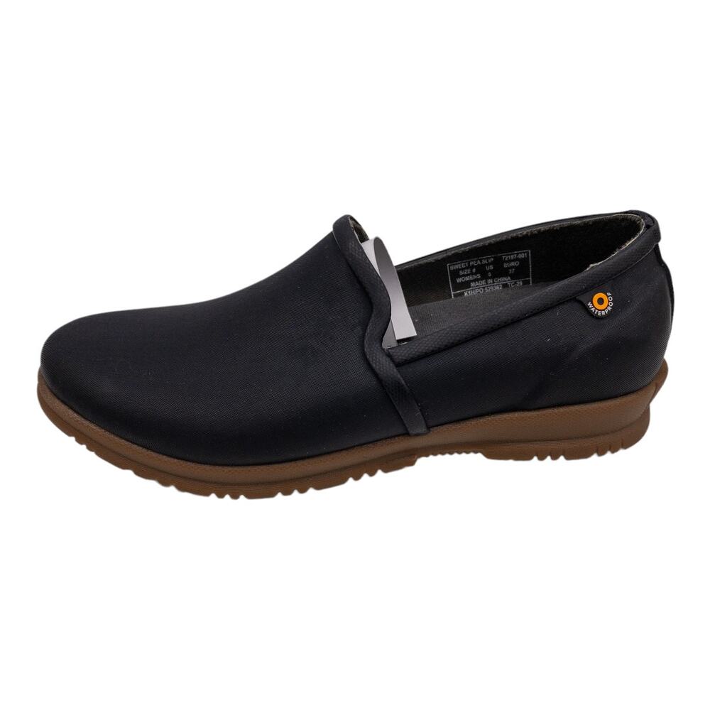 Bogs Sweetpea Slip-On Ankle Rain Shoes Women's 6 Black Waterproof Rubber